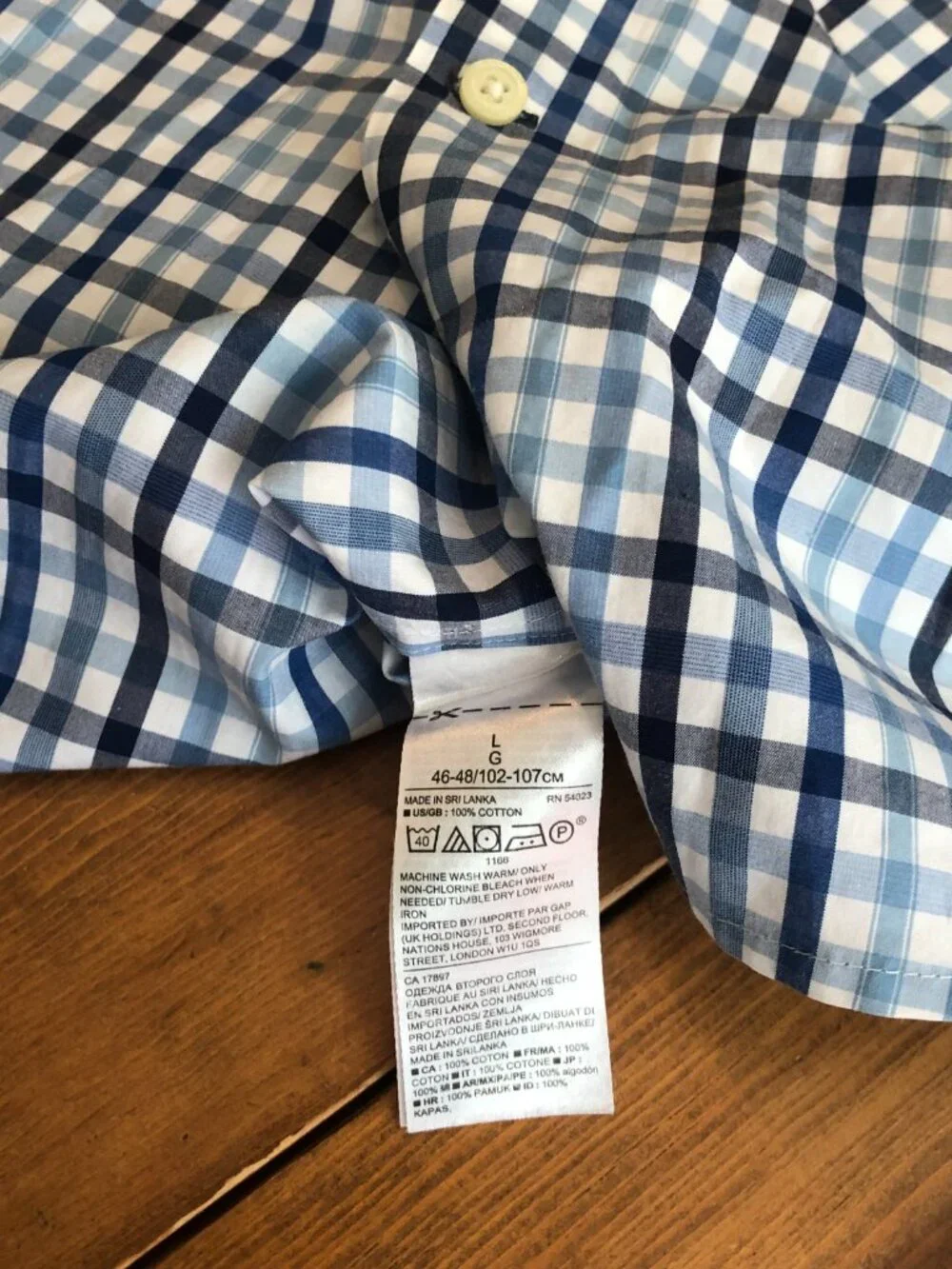 Banana Republic Camden Fit Size Large Plaid 120s Supima Cotton Button Down